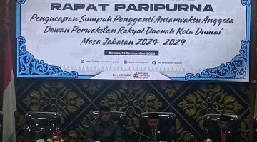 DPRD kota Dumai Gelar rapat paripurna penggantian antara waktu jabatan anggota DPR masa bakti 2024-2029 